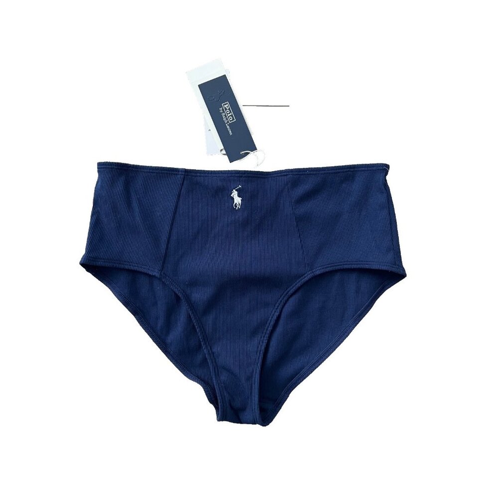 Polo Ralph Lauren Modern Rib High Waist Underwear Panty Navy ( XXL )